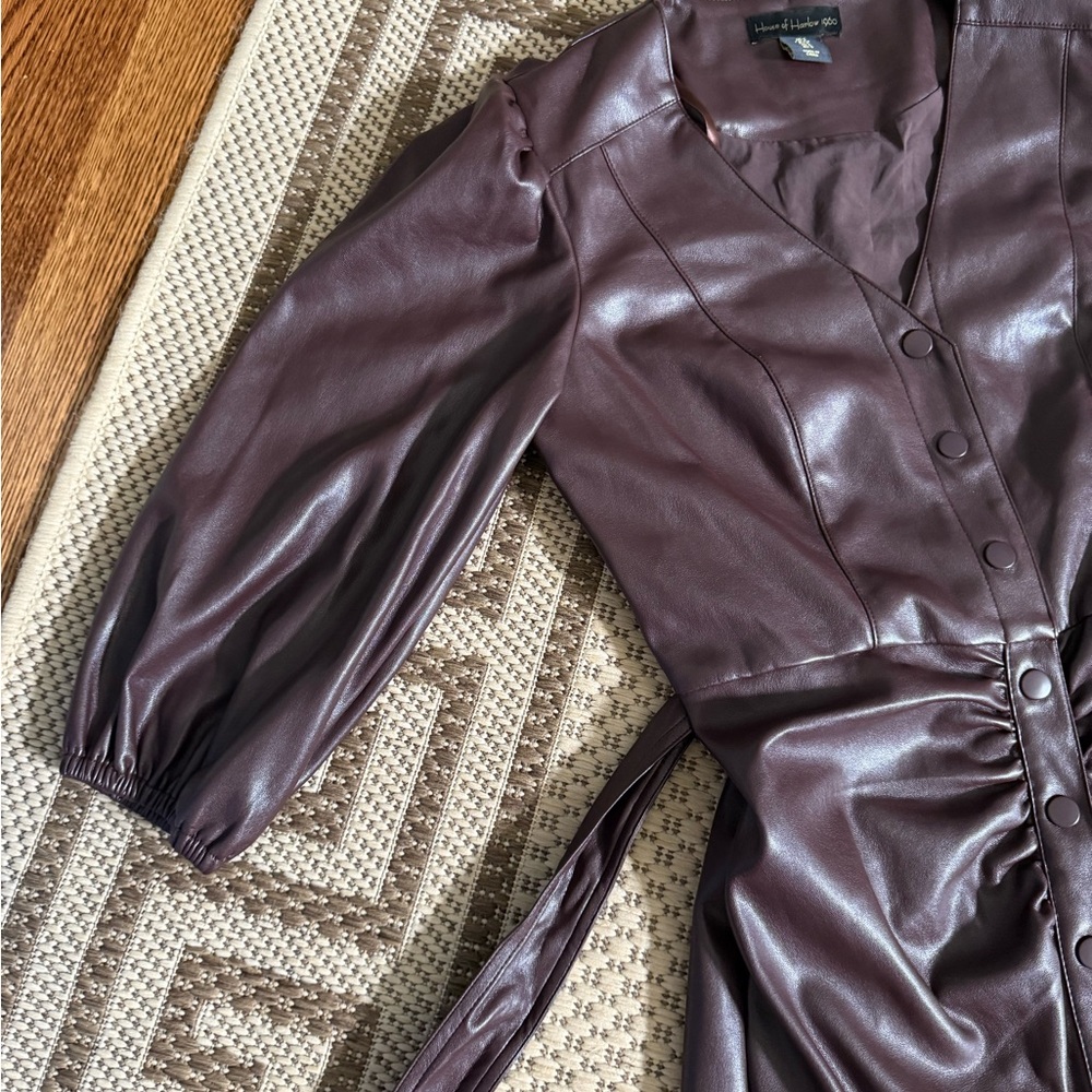 House of Harlow 1960 Burgundy/brown shirt dress